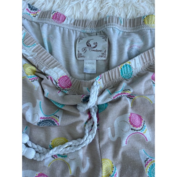 PJ Couture Womens Pajama Set Tank Top‎ Shorts Elephant Print XL Sleepwear - Picture 6 of 7